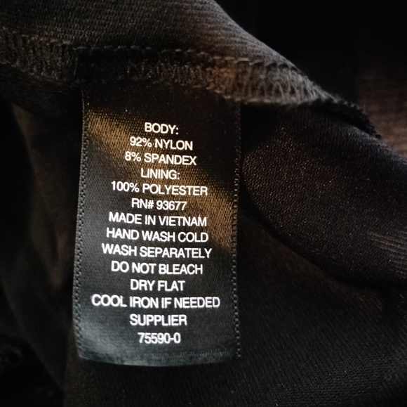 Worthington Black lined Blouse with bell sleeves  Size Med - Picture 6 of 7